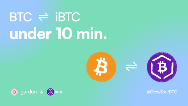 iBTC is on Garden!
